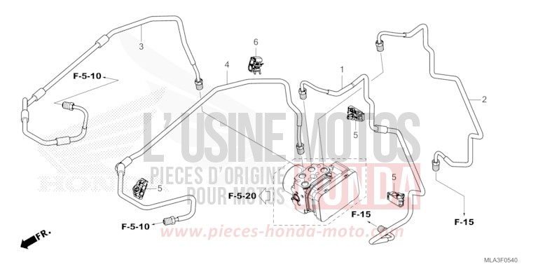 BRAKE PIPE for CMX 1100 "Rebel" BORDEAUX RED METALLIC (R337) from 2021